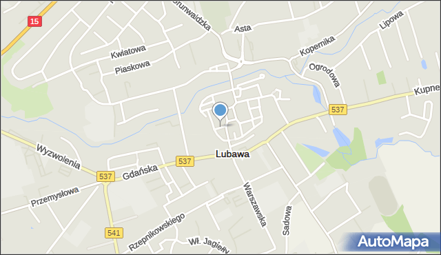 Lubawa, Ratuszowa, mapa Lubawa