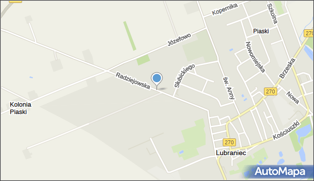 Lubraniec, Radziejowska, mapa Lubraniec