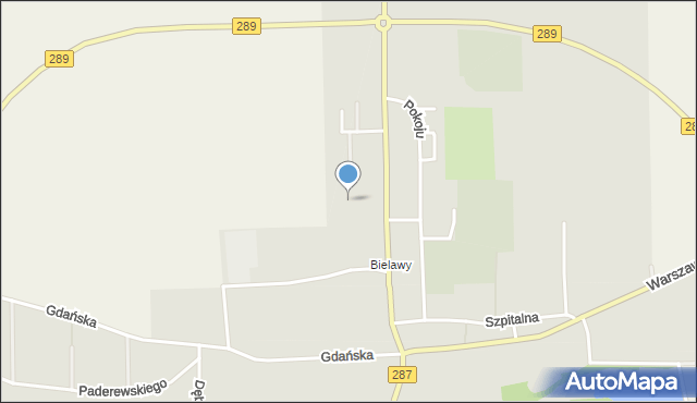 Lubsko, Racławicka, mapa Lubsko