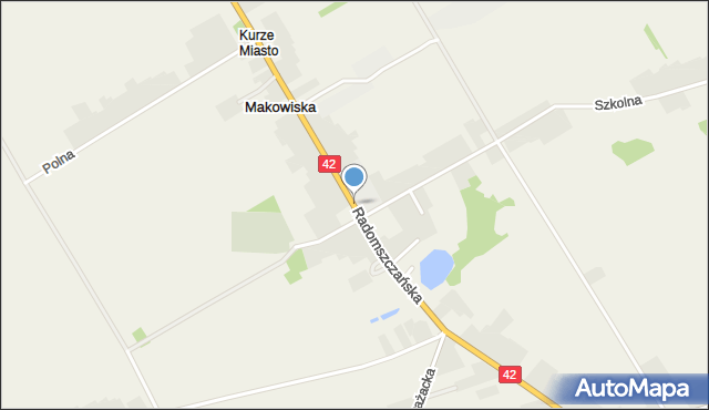 Makowiska gmina Pajęczno, Radomszczańska, mapa Makowiska gmina Pajęczno