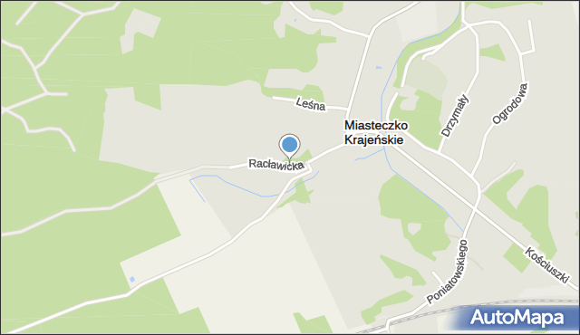 Miasteczko Krajeńskie, Racławicka, mapa Miasteczko Krajeńskie