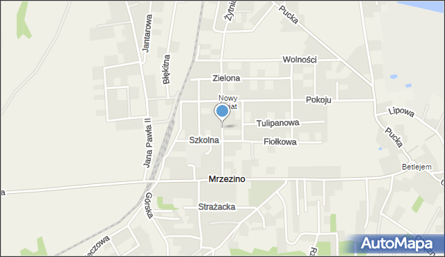 Mrzezino, Rajska, mapa Mrzezino