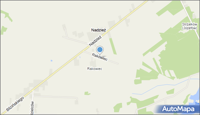 Nadzież, Rakowiec, mapa Nadzież