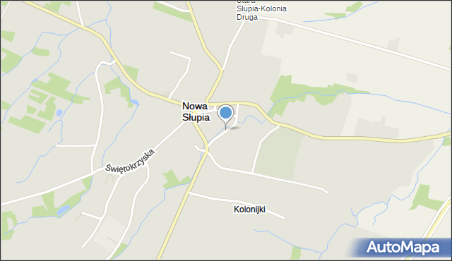 Nowa Słupia, Radoszów, mapa Nowa Słupia