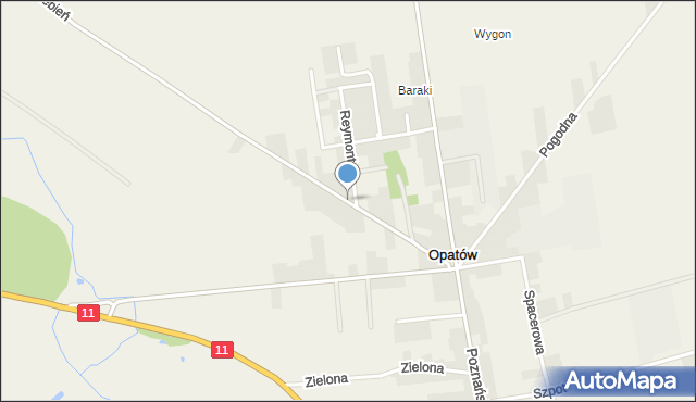 Opatów gmina Łęka Opatowska, Radosna, mapa Opatów gmina Łęka Opatowska