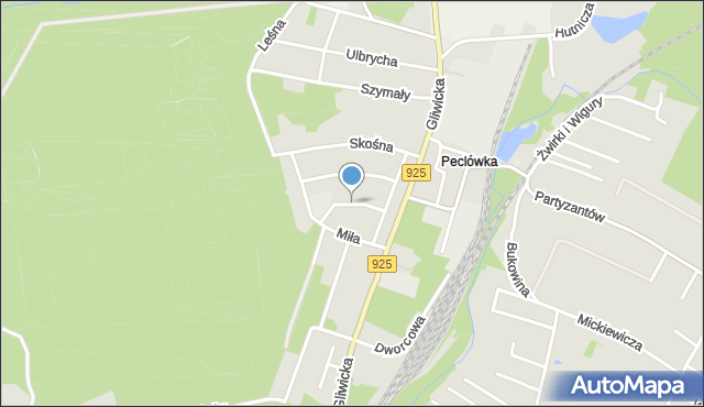 Orzesze powiat mikołowski, Radosna, mapa Orzesze powiat mikołowski