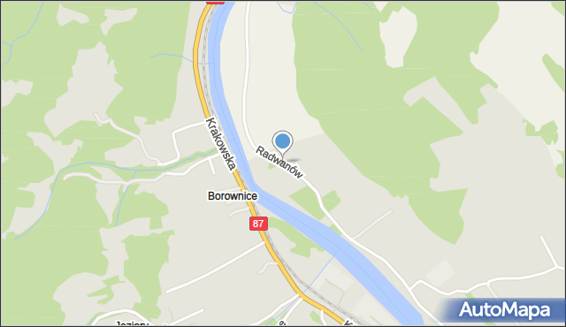 Piwniczna-Zdrój, Radwanów, mapa Piwniczna-Zdrój