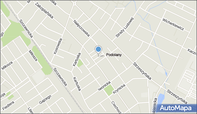 Poznań, Raciborska, mapa Poznania