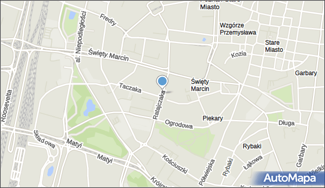 Poznań, Ratajczaka Franciszka, mapa Poznania