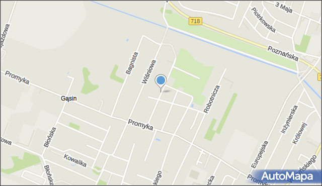 Pruszków, Radosna, mapa Pruszków