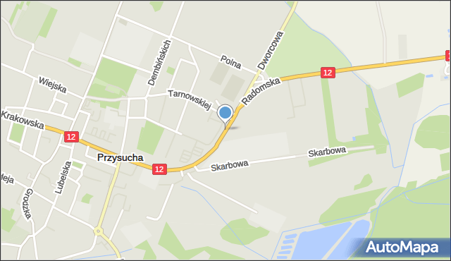 Przysucha, Radomska, mapa Przysucha