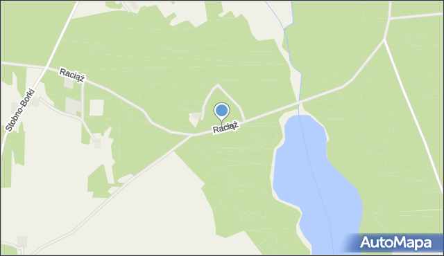 Raciąż gmina Tuchola, Raciąż, mapa Raciąż gmina Tuchola
