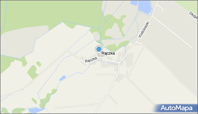 Rączka, Rączka, mapa Rączka