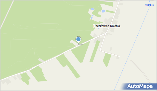 Raczkowice-Kolonia, Raczkowice-Kolonia, mapa Raczkowice-Kolonia
