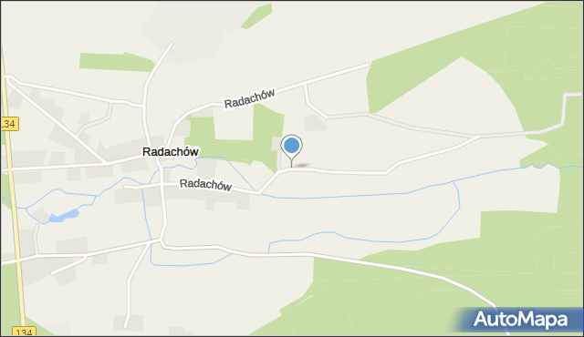 Radachów, Radachów, mapa Radachów