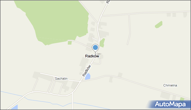 Radków gmina Telatyn, Radków, mapa Radków gmina Telatyn