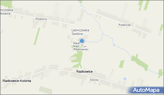 Radkowice gmina Pawłów, Radkowice, mapa Radkowice gmina Pawłów