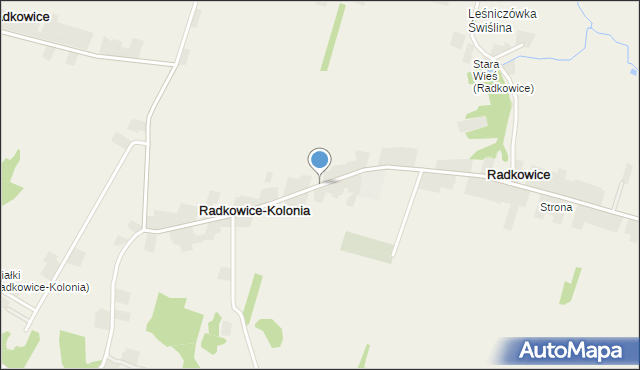 Radkowice-Kolonia, Radkowice-Kolonia, mapa Radkowice-Kolonia