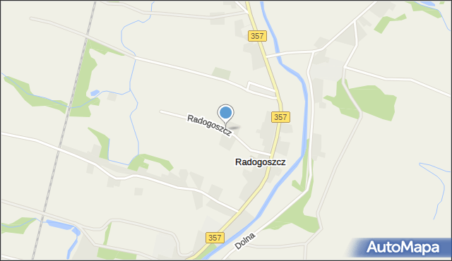 Radogoszcz gmina Lubań, Radogoszcz, mapa Radogoszcz gmina Lubań