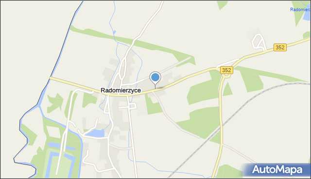 Radomierzyce gmina Zgorzelec, Radomierzyce, mapa Radomierzyce gmina Zgorzelec