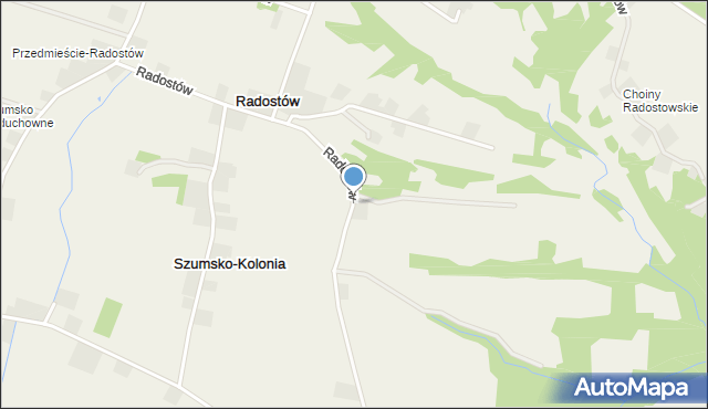 Radostów gmina Raków, Radostów, mapa Radostów gmina Raków