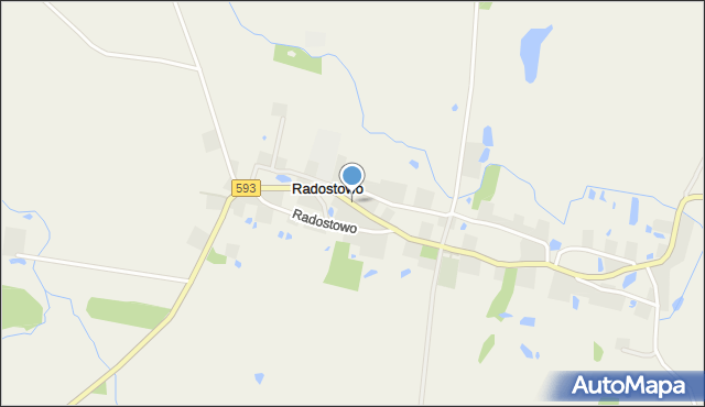 Radostowo gmina Jeziorany, Radostowo, mapa Radostowo gmina Jeziorany