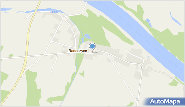 Radoszyce gmina Rudna, Radoszyce, mapa Radoszyce gmina Rudna