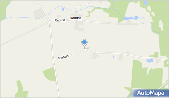 Radusz gmina Grzmiąca, Radusz, mapa Radusz gmina Grzmiąca