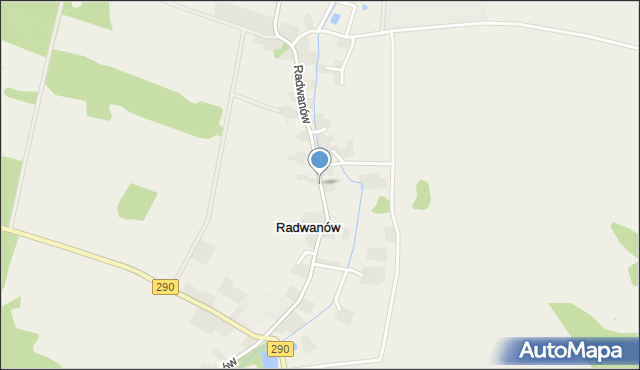 Radwanów gmina Kożuchów, Radwanów, mapa Radwanów gmina Kożuchów