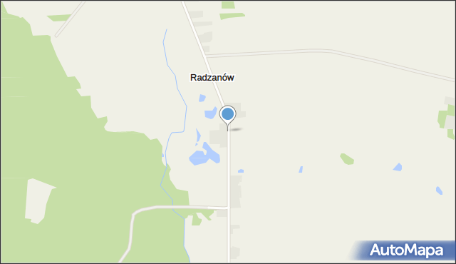 Radzanów gmina Sawin, Radzanów, mapa Radzanów gmina Sawin