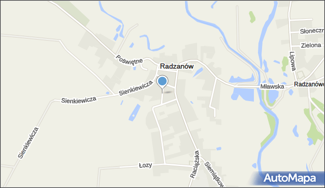 Radzanów powiat mławski, Radzanów, mapa Radzanów powiat mławski