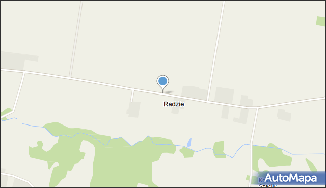 Radzie gmina Jaświły, Radzie, mapa Radzie gmina Jaświły