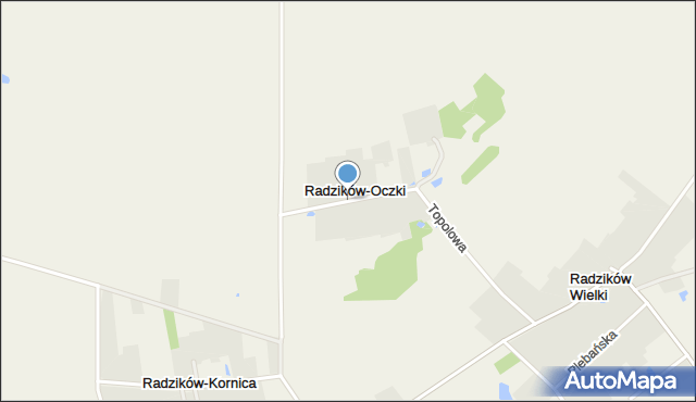 Radzików-Oczki, Radzików-Oczki, mapa Radzików-Oczki