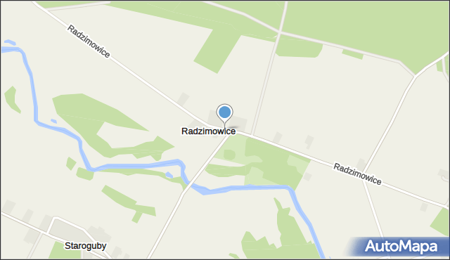 Radzimowice gmina Strzegowo, Radzimowice, mapa Radzimowice gmina Strzegowo