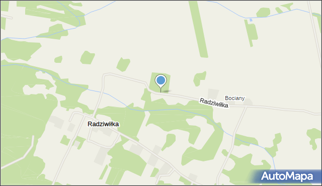 Radziwiłka gmina Młodzieszyn, Radziwiłka, mapa Radziwiłka gmina Młodzieszyn