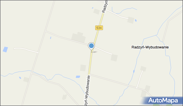 Radzyń-Wybudowanie, Radzyń-Wybudowanie, mapa Radzyń-Wybudowanie