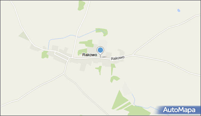 Rakowo gmina Krzęcin, Rakowo, mapa Rakowo gmina Krzęcin