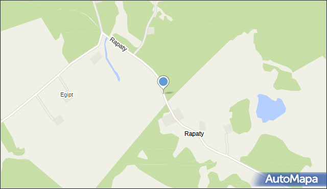 Rapaty gmina Rybno, Rapaty, mapa Rapaty gmina Rybno