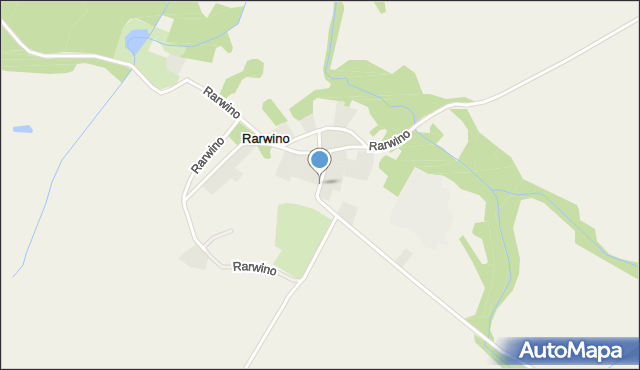 Rarwino gmina Białogard, Rarwino, mapa Rarwino gmina Białogard