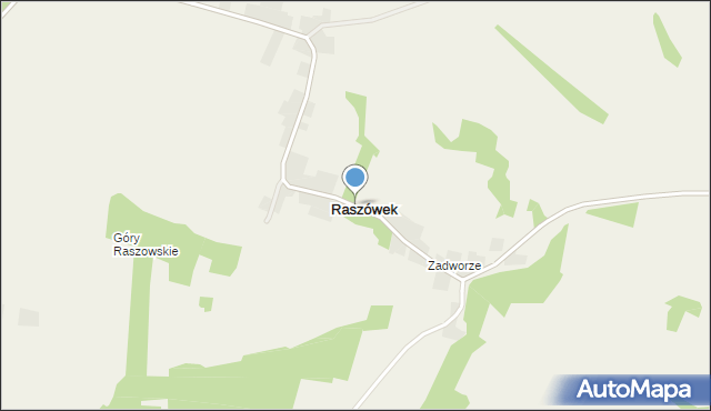 Raszówek, Raszówek, mapa Raszówek