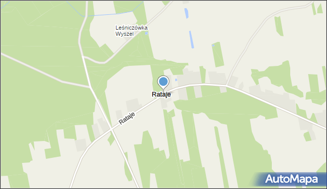 Rataje gmina Olszewo-Borki, Rataje, mapa Rataje gmina Olszewo-Borki