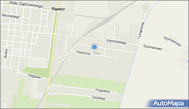 Rawicz, Radosna, mapa Rawicz