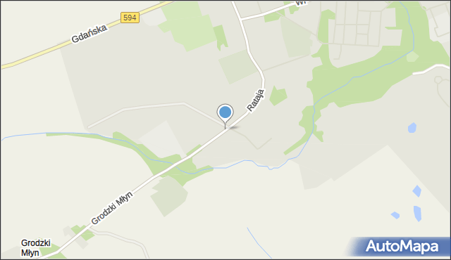 Reszel, Rataja Macieja, mapa Reszel