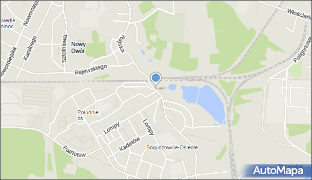 Rybnik, Rajska, mapa Rybnika