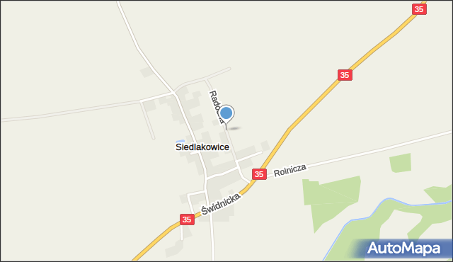 Siedlakowice, Radosna, mapa Siedlakowice