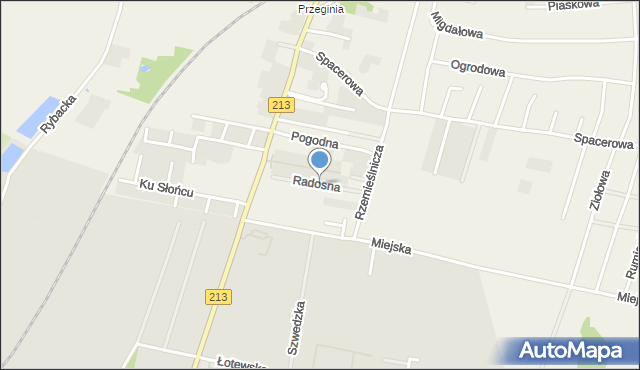 Siemianice gmina Redzikowo, Radosna, mapa Siemianice gmina Redzikowo