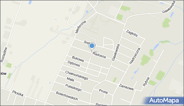 Sochaczew, Radosna, mapa Sochaczew