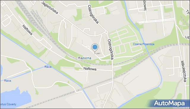 Sosnowiec, Radocha, mapa Sosnowca