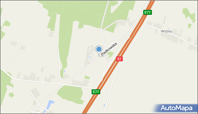 Starochęciny, Radkowska, mapa Starochęciny