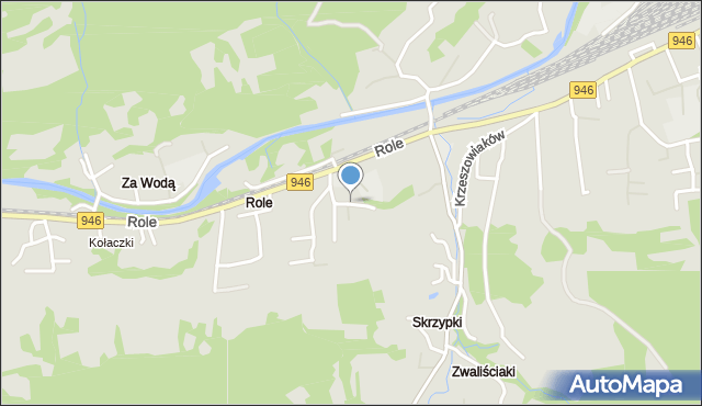 Sucha Beskidzka, Radosna, mapa Sucha Beskidzka